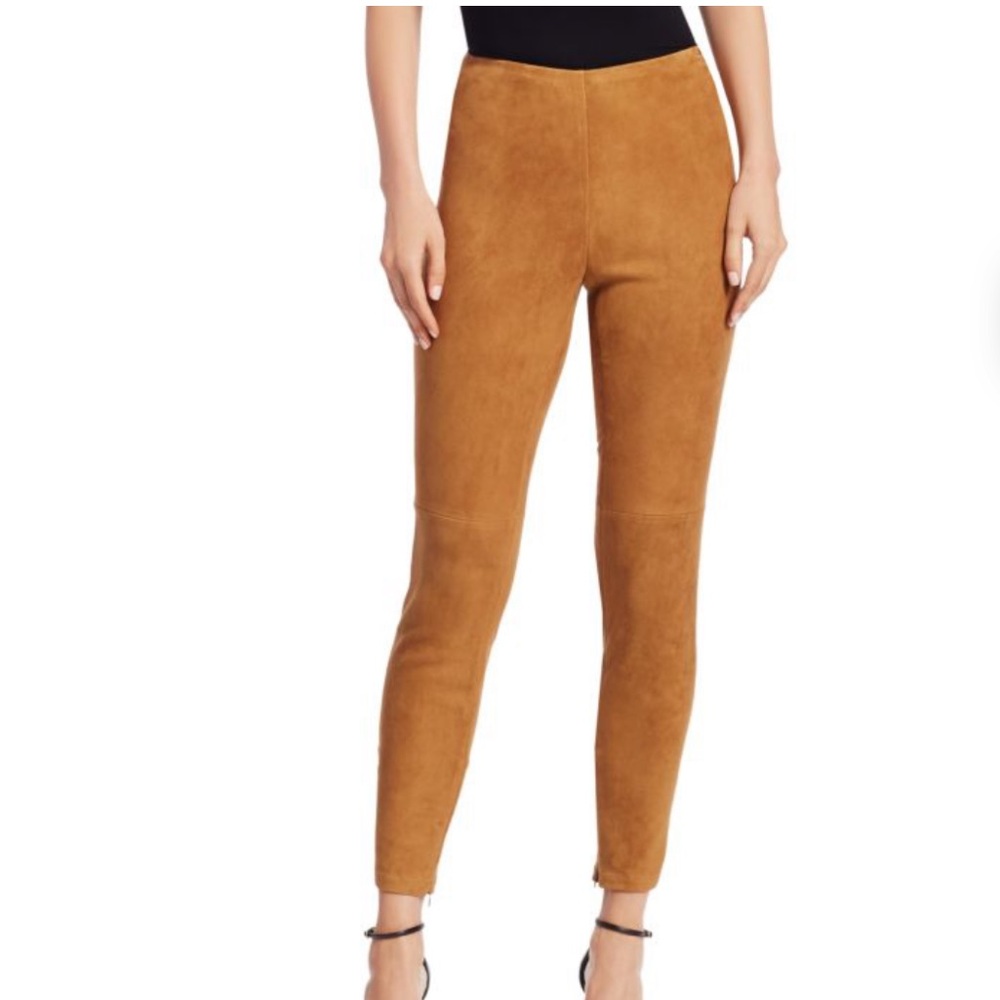 NEW Ralph Lauren purple label Eleanora suede cinnamon pants size 4